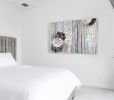 Stem Number 32 | Mixed Media by Kari Souders. Item made of wood with canvas works with boho & contemporary style