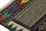 Vintage Afghan Kilim Rug with Stripes and Geometric Patterns | Area Rug in Rugs by Rug and Kilim. Item made of wool