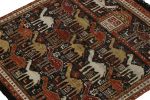 Rug & Kilim’s Tribal rug in Black with Red, Gold-Brown | Area Rug in Rugs by Rug and Kilim