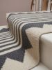Handwoven Wool Grey Stair Runner | Runner Rug in Rugs by Evergreen Carpets. Item made of wool works with boho & minimalism style