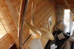 Modern Bird Sculpture Of Swallows | Sculptures by Jeroen Stok. Item made of wood