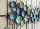 Oversized Multicolor Acrylic Metal Wall Art | Sculptures by Sarmal Design. Item composed of metal in mid century modern or contemporary style