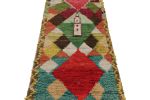 Vintage Azilal Moroccan Runner in Polychromatic geometric | Area Rug in Rugs by Rug and Kilim
