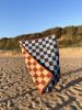 Checkered Throw/ Blanket/ Boho Bedding - Terracotta | Linens & Bedding by What The Mood. Item composed of cotton compatible with contemporary and country & farmhouse style