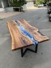 Live edge wood epoxy table | Dining Table in Tables by Ironscustomwood. Item made of walnut with metal works with minimalism & contemporary style