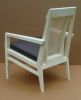 Bow-Back Arm Chair: Bleached Hard Maple With Leather Seat | Armchair in Chairs by CraftsmansLife: Donald DiMauro Woodwork & Design. Item made of maple wood with leather