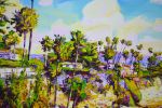 California. Palm trees. Beach. | Oil And Acrylic Painting in Paintings by IRYNA KASTSOVA. Item made of canvas compatible with coastal and mediterranean style
