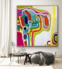 Modern Vibe | Oil And Acrylic Painting in Paintings by Darlene Watson Abstract Artist. Item made of canvas with synthetic works with urban style