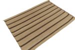 Handwoven Vintage Kilim Beige-Brown Stripe Patterns | Area Rug in Rugs by Rug and Kilim