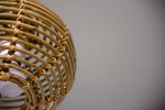 Handmade Rattan Circle Hanging Lampshade | Pendants by Amara. Item composed of wood compatible with boho and contemporary style