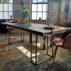 Ebonised Boxcar Dining Table in our Showroom | Tables by L'atelier Mata. Item made of oak wood & steel