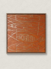 Terracotta Fish  Wall Art Gold Line Painting | Oil And Acrylic Painting in Paintings by Berezart. Item made of canvas compatible with boho and minimalism style
