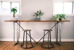 Alpha Bar Table | Desk in Tables by Oliver Inc. Woodworking. Item made of wood with steel