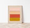 Persimmon Orange & Gold Stripe Fine Art Print | Prints in Paintings by Emily Keating Snyder. Item works with boho & contemporary style