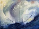Windswept Arrival | Oil And Acrylic Painting in Paintings by AnnMarie LeBlanc. Item composed of wood in minimalism or contemporary style