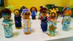 Relationships Triptych | Mixed Media by Judith Joseph | Westmoor Elementary School in Northbrook. Item composed of glass and synthetic