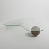 GlobeWoo Coffee Table | Tables by OM Editions: A Limited Edition Furniture Collection. Item made of oak wood with glass works with minimalism & mid century modern style