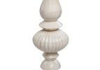 Pushpa Bone End Table  or Pedestal | Tables by FARRAGO DESIGN INC. Item works with contemporary & mediterranean style