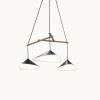 Emily Group of Three | Chandeliers by MOSS Objects | Shams Boutik in Abu Dhabi. Item composed of oak wood & steel compatible with minimalism and mid century modern style