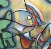 Undersea World: Beauty and Danger Beneath, acrylic | Oil And Acrylic Painting in Paintings by Lena Kolambet. Item composed of canvas in contemporary style
