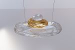 Pebble Sand Chandelier by GaeaCraft | Chandeliers by Gaea Craft. Item composed of bronze and glass in modern style