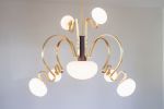 Coronette 7 Chandelier | Chandeliers by Sara Schoenberger. Item made of brass with glass works with contemporary & art deco style