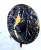 Black and Gold Round Wall Art | Ornament in Decorative Objects by Wall Art Object by Betti Brillembourg. Item made of birch wood & fiber