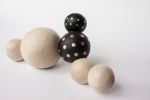 Boule #4 | Sculptures by Nadine Hajjar Studio. Item made of wood with brass works with minimalism & contemporary style