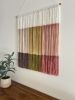 GELATI Dyed Fiber Art | Textile Art | Custom Tapestry | Wall Hangings by Wallflowers Hanging Art. Item made of oak wood & wool compatible with minimalism and mid century modern style