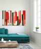 Traffic Red & Pink | Oil And Acrylic Painting in Paintings by Ronald Hunter | Roxier Art Gallery in Rotterdam. Item made of canvas & synthetic