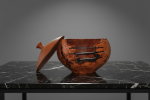 Apple Root & Rosewood Lidded Vessel | Decorative Bowl in Decorative Objects by Holzkunst Samuel Meisinger. Item made of wood works with art deco & modern style