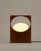 Minimalist Table Lamp- Gemma Oval | Lamps by La Loupe. Item made of walnut & brass compatible with minimalism and contemporary style