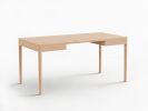 FRONT – Minimalist Work Desk in Solid Ash Wood | Tables by MOR Design. Item made of wood works with minimalism & mediterranean style