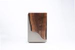 Black | Side Table in Tables by Curly Woods. Item composed of oak wood and concrete