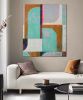 Circle in Circle mint 70-110 | Oil And Acrylic Painting in Paintings by Ronald Hunter. Item composed of canvas