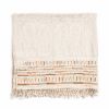 Unah Coral Fully Hand Embroidered Organic Cotton Throw | Linens & Bedding by Studio Variously. Item made of cotton