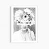 Black and white 'Masquerade' contemporary photography print | Photography by PappasBland. Item composed of paper in mid century modern or contemporary style