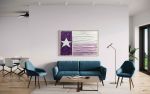 Flags TX F4060 E | Mixed Media in Paintings by Michael Denny Art, LLC. Item made of bamboo & cotton compatible with minimalism and contemporary style