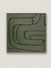 Green Geometric 3d Artwork | Mixed Media by Berezart. Item composed of canvas and paper in boho or minimalism style