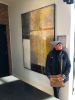 Yellow Splash | Oil And Acrylic Painting in Paintings by Margaret Kisza | Furnace Room Brewery in Halton Hills. Item composed of canvas