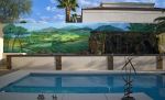 Tuscan Village - outdoor mural | Street Murals by Aniko Doman. Item composed of synthetic