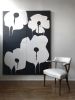Urban Flora Celandine Poppy BW2 | Oil And Acrylic Painting in Paintings by Tina Psoinos art + photography. Item composed of canvas