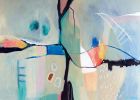'New Kind' abstract art by Sarina Diakos | Oil And Acrylic Painting in Paintings by Sarina Diakos Art | Combined Insurance, a division of Chubb Insurance Australia Limited in North Sydney. Item made of canvas works with contemporary & country & farmhouse style