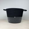 Large black cotton rope storage basket for the home | Storage by Crafting the Harvest. Item made of cotton works with mid century modern & contemporary style