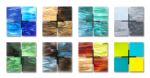 "Quads" Glass Wall Art Sculpture | Wall Sculpture in Wall Hangings by Karo Studios. Item made of metal with glass