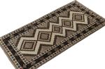 Vintage Gabbeh Tribal Runner in Gray, Beige-Brown and Black | Area Rug in Rugs by Rug and Kilim