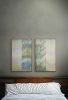 Canopy Mist - Diptych | Tapestry in Wall Hangings by Jessie Bloom Studio. Item composed of cotton in mid century modern or contemporary style