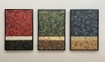 RGB, paper collage triptych on masonite | Mixed Media by Glen Gauthier