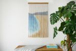 Hand dyed beach wall hanging | Wall Hangings by WOOL + ROPE. Item composed of oak wood and wool in boho or contemporary style