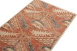 Rug & Kilim’s Distressed Runner in Orange-Red, Blue | Area Rug in Rugs by Rug and Kilim